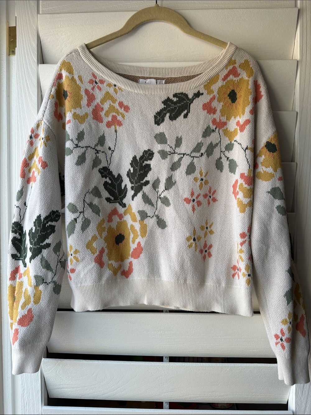 O’Neill Floral Boho Vintage Knit Sweater Top Small